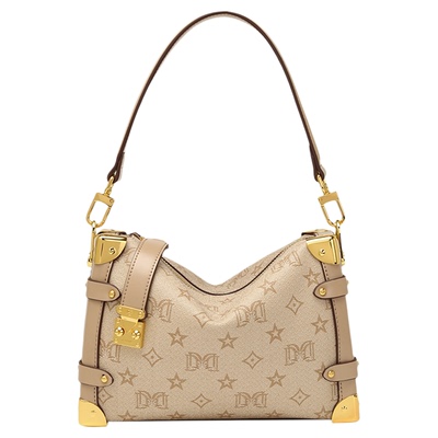 达芙妮Daphne小众2025新款老花复古单肩斜挎包6124183133/10213