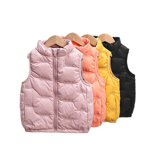 罗蒙儿童羽绒马甲男童秋冬学生女童保暖神器校服背心外穿轻薄内胆