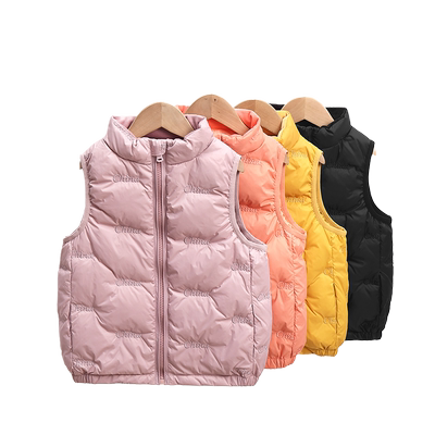 罗蒙儿童羽绒马甲立领加厚保暖