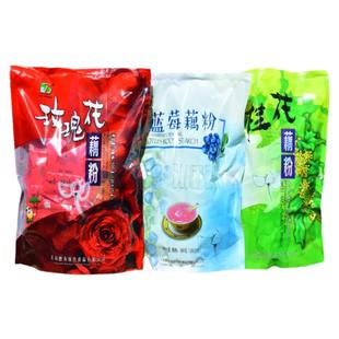 【送碗勺】德春牌玫瑰桂花蓝莓茉莉花藕粉500g澄江藕粉云南抚仙湖