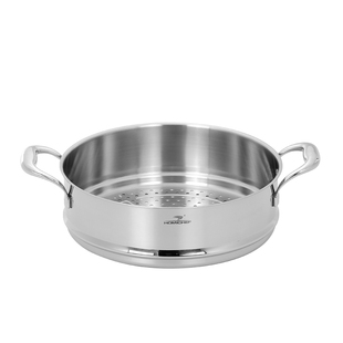 [家居大厨]28cm煎炒煮炸蒸焖燃气电磁炉通用家用食品不锈钢全能锅