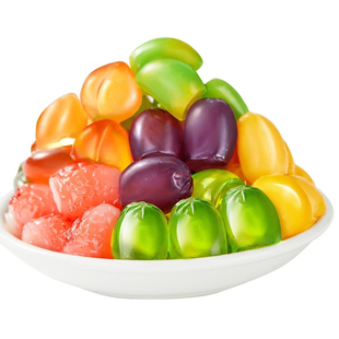 水果软糖剥皮网红爆款水果味QQ糖爆浆夹心多口味混合橡皮糖批发