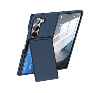 卡包带支架适用三星zfold6手机壳折叠屏fold5隐形卡套galaxy插卡磨砂W24超薄flod7五代zf新款z透明foid证件套