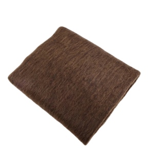 进口轻盈蓬松 棕色杂色马海毛长毛羊毛面料冬天外套大衣斗篷布料