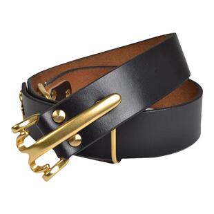 美式阿美咔叽骑兵腰带纯铜扣vintage复古皮带意大利植鞣头层牛皮