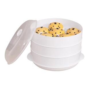 微波炉蒸笼专用器皿加热容器蒸锅碗塑料蒸馒头家用煮饭锅蒸盒蒸屉