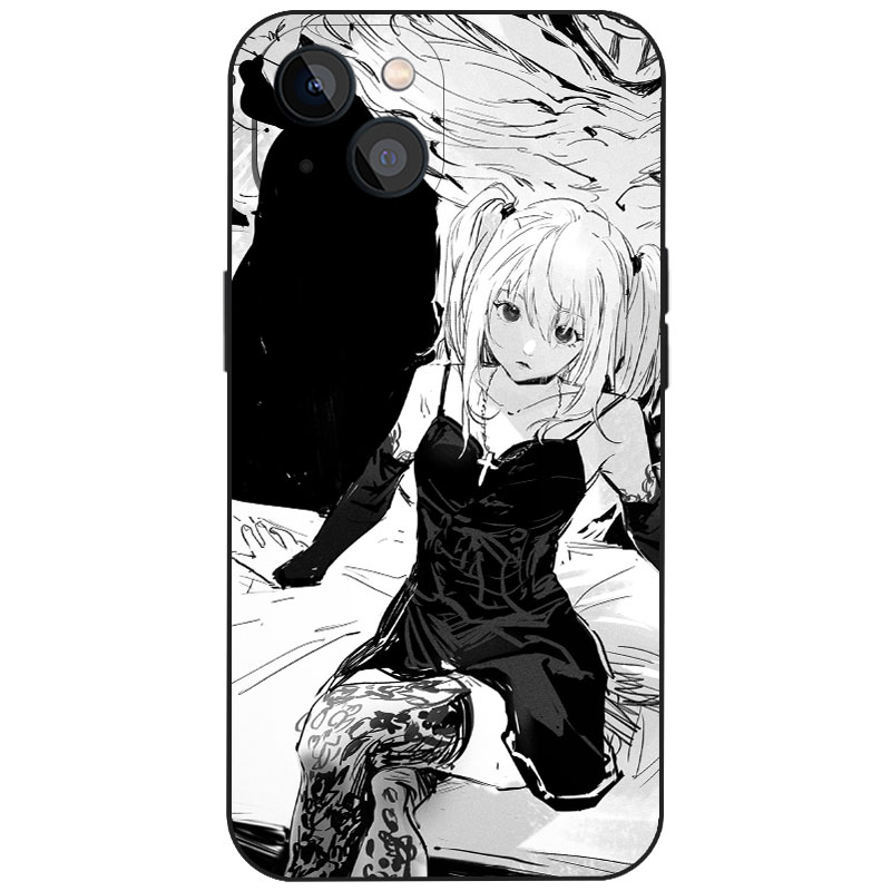 死亡笔记弥海砂黑白手绘暗黑日系手机壳动漫周边适用于iPhone17苹果16小众二次元同人磨砂硅胶磁吸防摔保护套