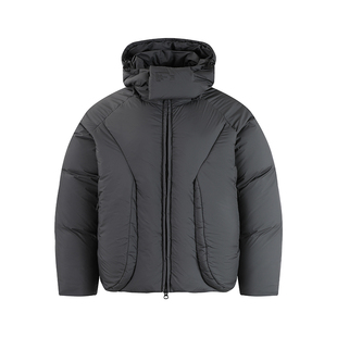 WHIMNOTION 24AW 90白鸭绒可拆卸连帽三防羽绒服高充绒防水面包服