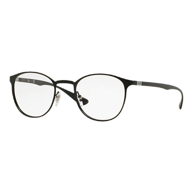 Rayban黑色圆框简约带鼻托