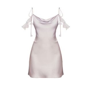 DPLAYSWEET法式性感荷叶边花朵睡裙女生纯欲吊带短裙新品2025冬