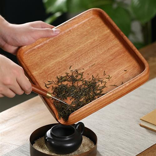 茶盘整块原木简易茶盘花梨木分茶盘实木整块原木一体收纳茶盘普洱
