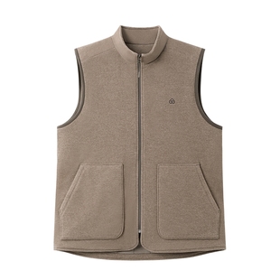 全棉时代2025冬男士双面绒夹棉家居马甲可外穿保暖睡衣秋冬新