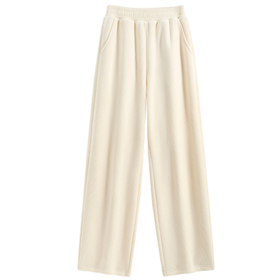 唐狮杏色加绒裤子女秋冬