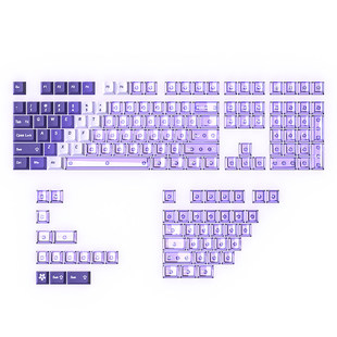 紫罗兰双拼键帽PC透明原厂PBT热升华紫色透光机械键盘ATK A98 Pro