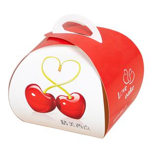 手提慕斯盒子西点切块包装盒甜品小蛋糕一次性打包盒网红烘焙纸盒