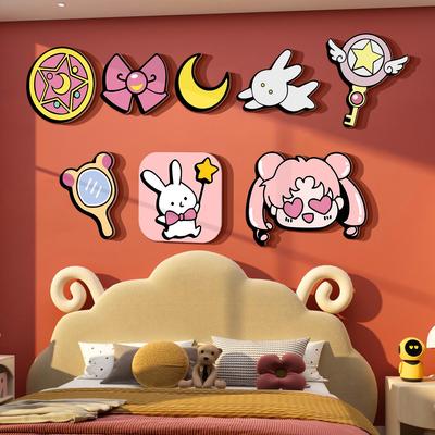 美少女战士水冰月儿童房间布置墙面装饰贴挂画女孩公主风卧室床头