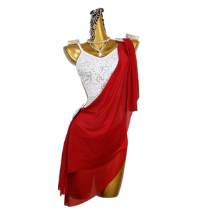 2026新款专业拉丁舞表演出连衣裙高级比赛舞蹈花服装伦巴女童solo