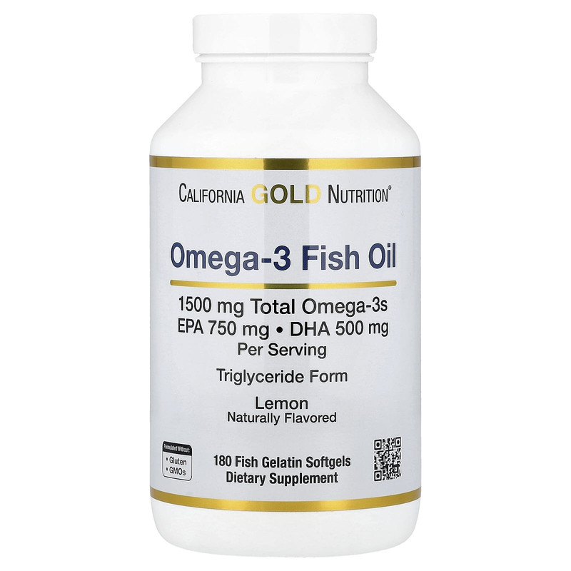 CGN加州黄金挪威Omega-3鱼油含EPA/DHA大脑认知天然柠檬味