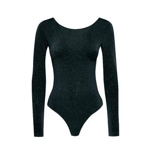 Wolford/沃尔福特时尚运动微闪后背低领个性舒适连体上衣女77106