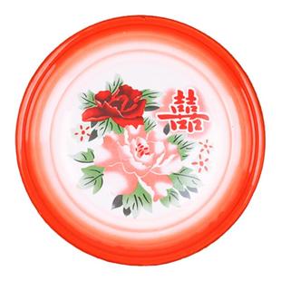 搪瓷盘茶盘圆形餐盘菜盘托盘火锅盘子复古铁盘子大盘鸡水果盘子