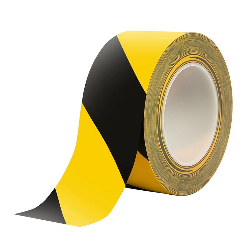 黄黑警示胶带斑马线安全警戒隔离消防彩色定位地标保护膜专用装修