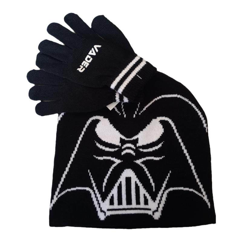 星球大战 STAR WARS帽子 达斯维达 黑武士Darth Vader毛线帽 手套