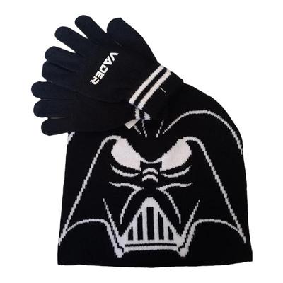 星球大战 STAR WARS帽子 达斯维达 黑武士Darth Vader毛线帽 手套
