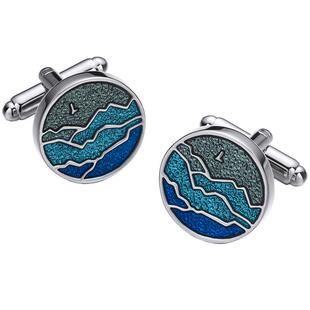 高级配色法式袖扣男士衬衫袖口扣高档衬衣袖钉刻字定制 Cufflinks