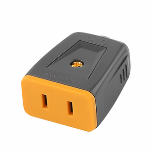 纯铜两脚大功率二脚公母插头插座二孔母插公母接头安防监控电源延