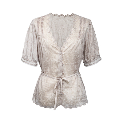 D-HARRY/迪哈利藕粉色短袖衬衫