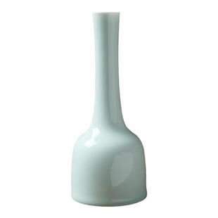 摇铃尊 影青甜白陶瓷中式书房茶室花瓶居家台面水养花器 闲趣别院