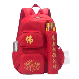 普陀山拜拜包防水背包佛包拜拜包禅修包女罗汉包大容量双肩背包