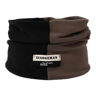 冬天新款男士护颈脖套加绒加厚骑行防寒秋冬季保暖套头围脖围巾