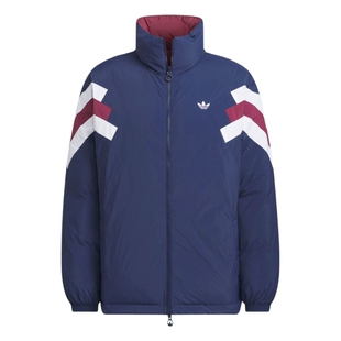 adidas阿迪达斯三叶草双面穿羽绒服冬装保暖加厚立领面包服KF9609