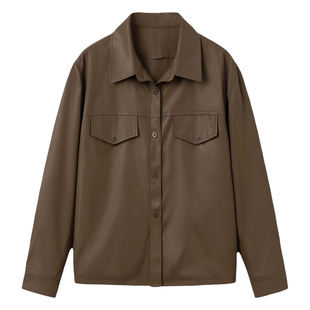 绮娑大码女装短款外套女2026年春装新款显瘦胖mm时尚机车皮衣上衣