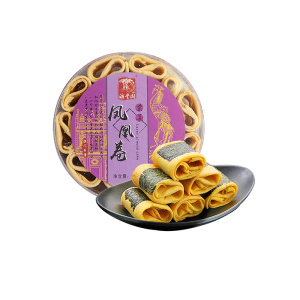 澳丰园 澳门特产紫菜椰丝蛋卷糕点小吃零食饼干大礼包180g*3包邮