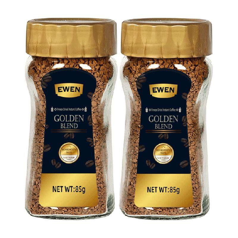 意文咖啡越南原装进口冻干速溶咖啡85g*2瓶黑咖啡粉芳香微苦