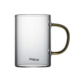 家用水杯玻璃杯六色耐热杯子待客轻奢泡茶杯客厅耐高温凉杯具套装