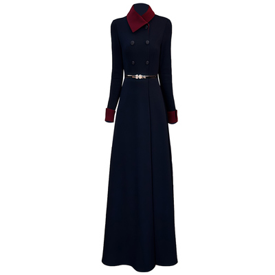 拉佰缇拼接显瘦气质长裙