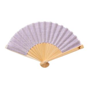 中川政七商店 折扇 竹扇蚊帐布扇面 随身夏季