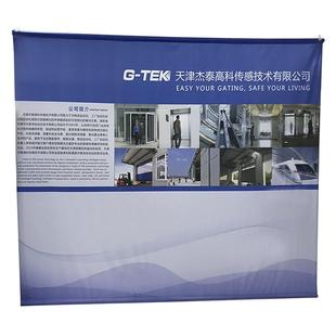 展会海报宽幅可折叠挂画国外便携广告画布定制设计参展宣传画印刷