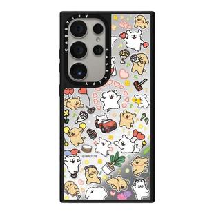 CASE 线条小狗 手机壳磁吸magsafe镜面防摔保护壳适用于三星Galaxy S25ultra/S25/S24/S23ultra可爱卡通高级