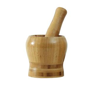 捣蒜罐器蒜泥器压蒜器手动家用楠竹捣碎器大姜磨蓉药盅研磨蒜舀子