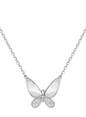 聚利时925银庄周梦蝶女士锁骨链