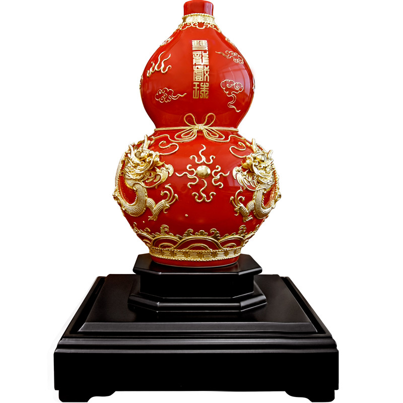 鹭艺轩新中式陶瓷葫芦客厅摆件