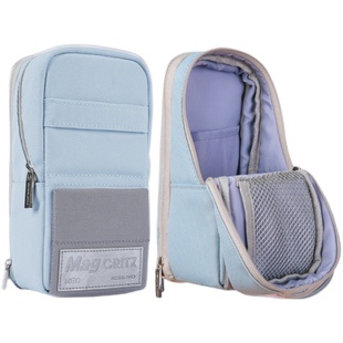 日本kokuyo国誉笔袋手机可站立式涤纶大容量多功能收纳笔筒文具盒