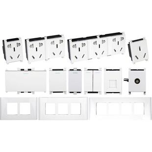 公牛118型开关插座组合带开关联排扩展自由组装五孔三孔插座模块