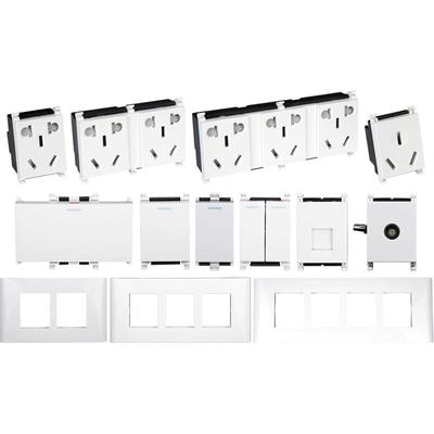 公牛118型组装3孔开关插座