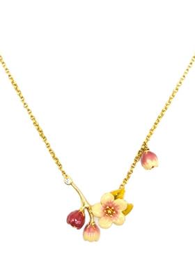 SAHI樱花项链女日系甜美锁骨链小众设计轻奢简约情人节礼物送女友