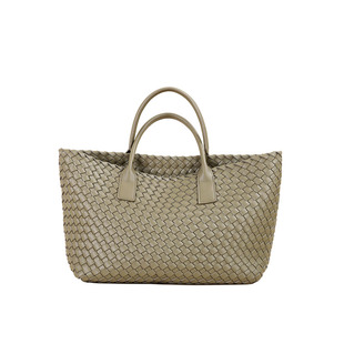 欧美时尚菜篮子纯色休闲包包2023新款子母包单肩包名牌编织女包包